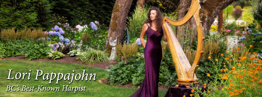 Professional harpist for weddings and other events, Vancouver, BC